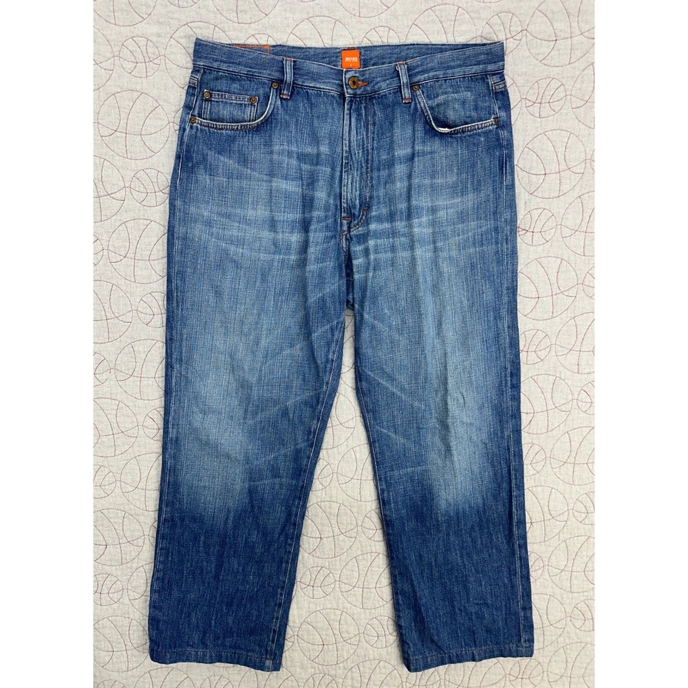 BOSS Hugo Boss Jeans Blue Relaxed Baggy Straight HB1 US / Mens 38x32